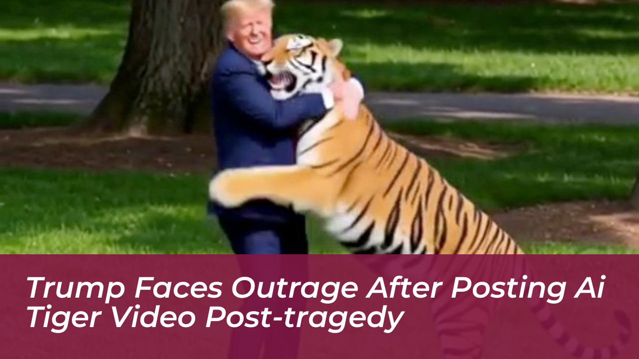 trump faces outrage after posting ai tiger video post tragedy