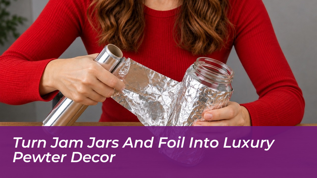 turn jam jars and foil into luxury pewter decor 57il