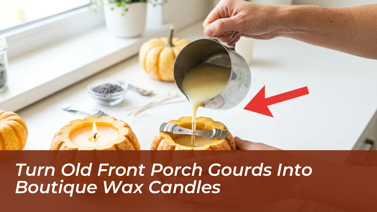 turn old front porch gourds into boutique wax candles uXRg