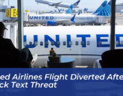 united airlines flight diverted after hijack text threat cei2
