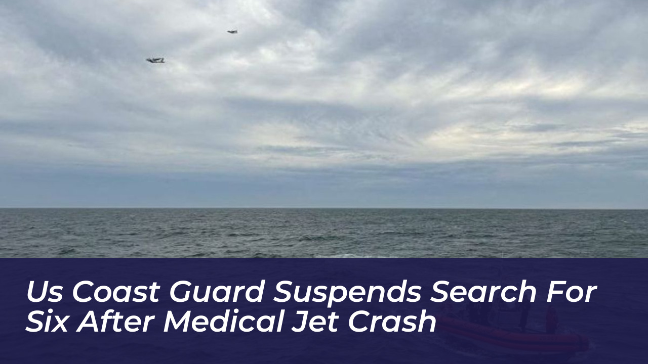 us coast guard suspends search for six after medical jet crash ELBQ