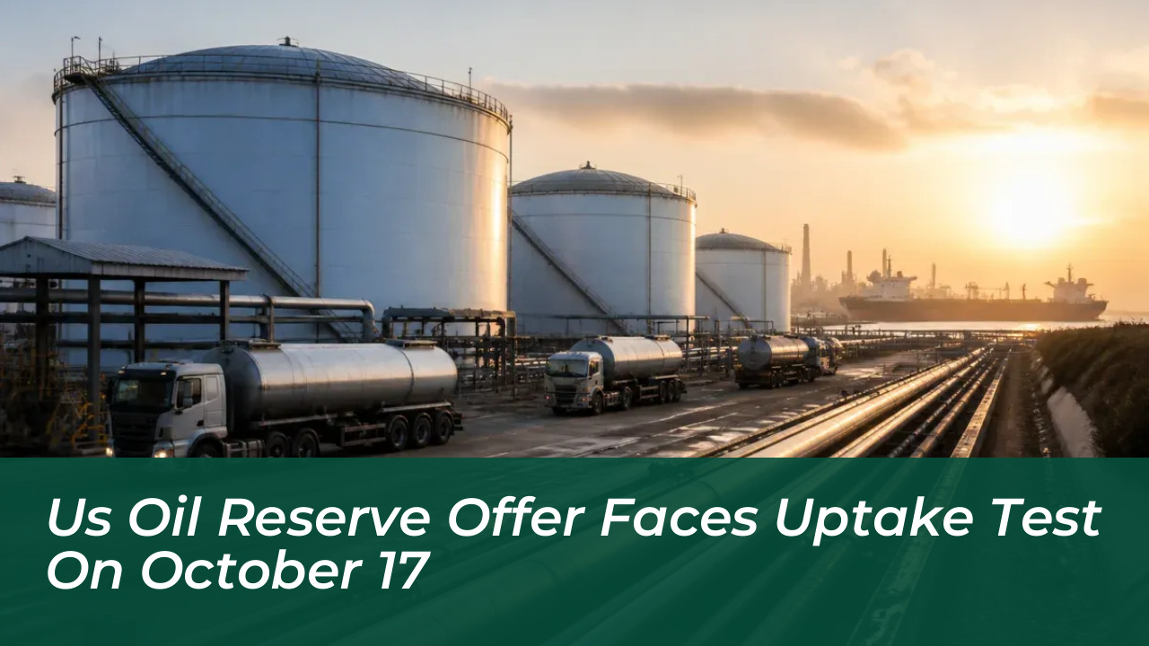 us oil reserve offer faces uptake test on october 17 aMsI