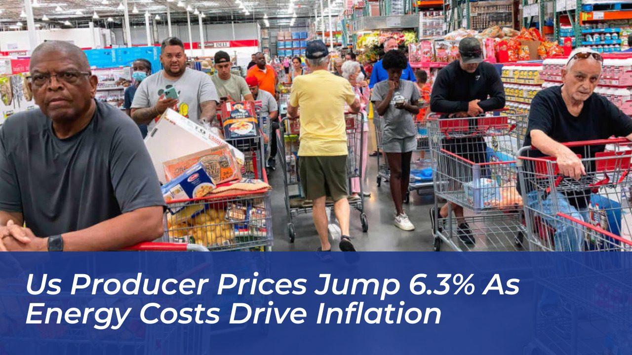 us producer prices jump 6 3 as energy costs drive inflation N3WZ
