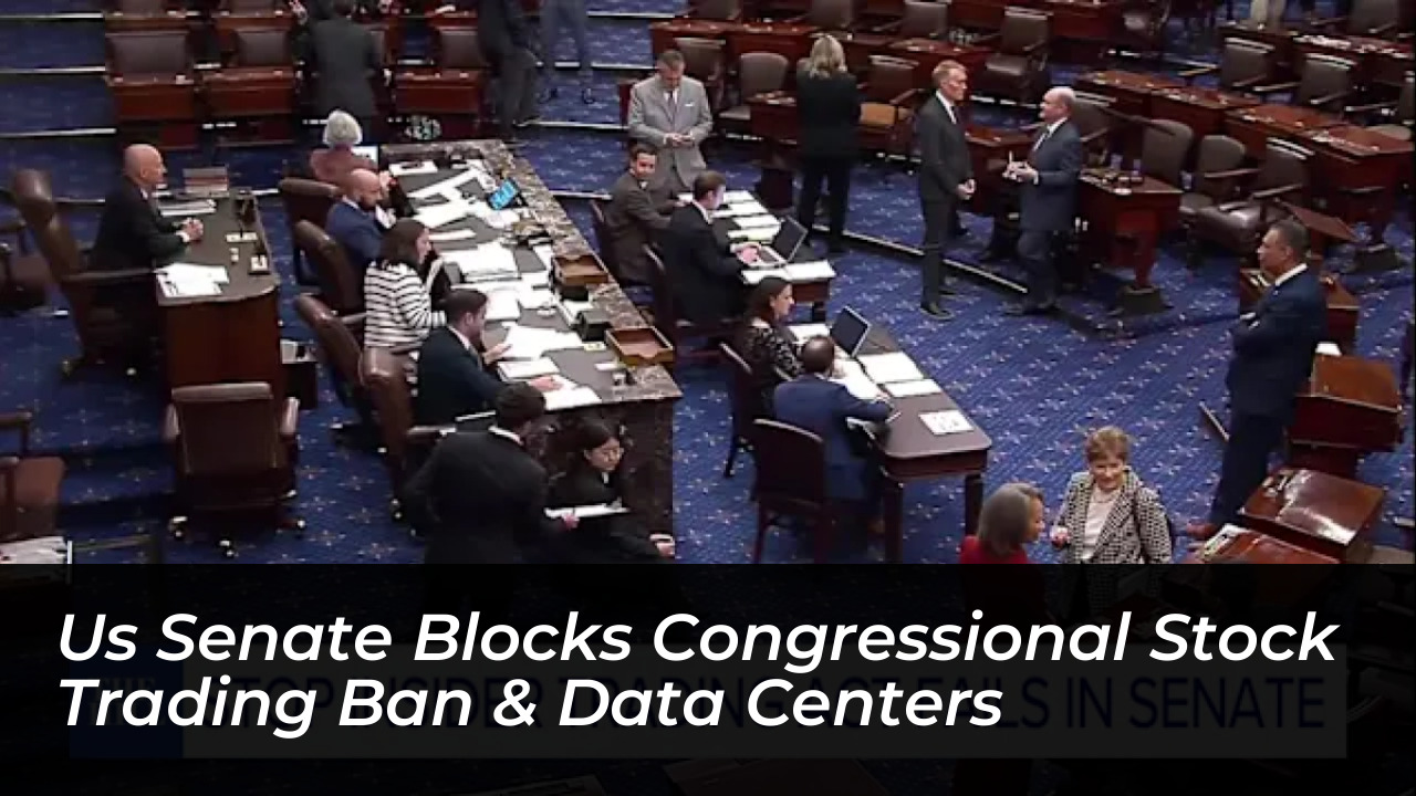 us senate blocks congressional stock trading ban data centers NswN