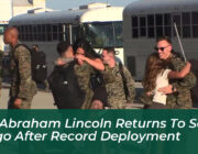 uss abraham lincoln returns to san diego after record deployment DIOo