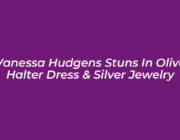 vanessa hudgens stuns in olive halter dress silver jewelry mJ7O