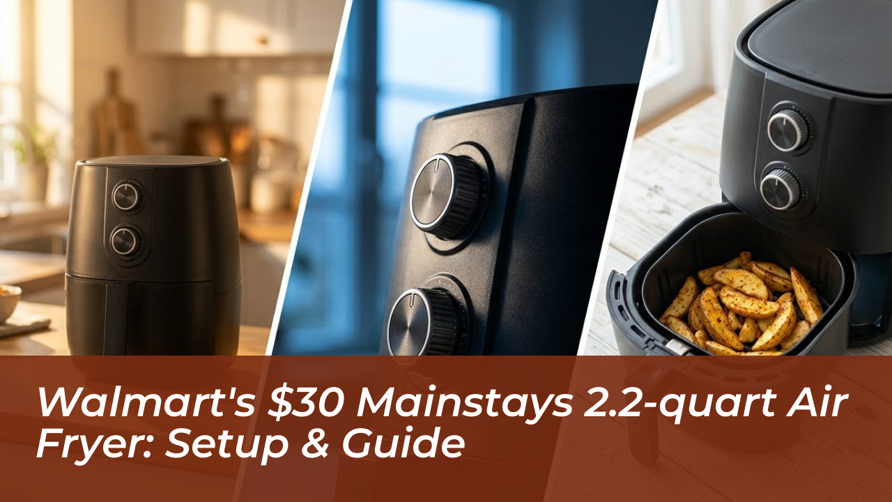 walmarts 30 mainstays 2 2 quart air fryer setup guide jQgE