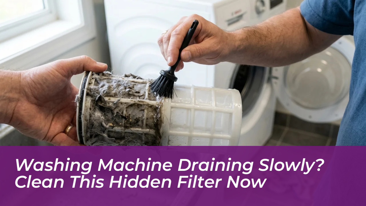washing machine draining slowly clean this hidden filter now Trmw
