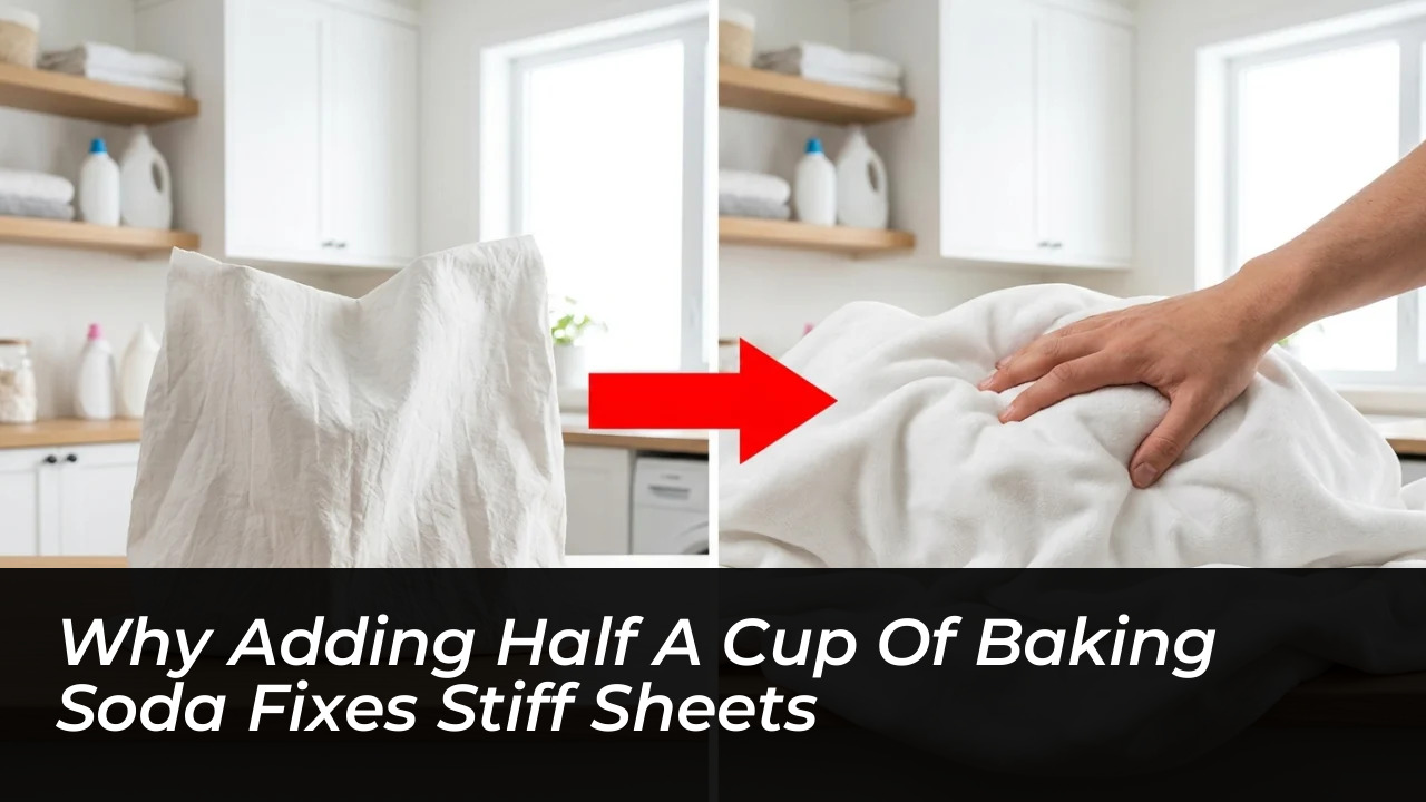 why adding half a cup of baking soda fixes stiff sheets dXDh