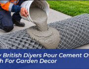 why british diyers pour cement over mesh for garden decor WYCC