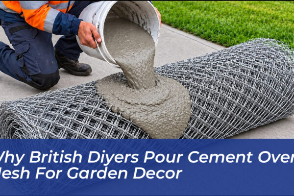 why british diyers pour cement over mesh for garden decor WYCC
