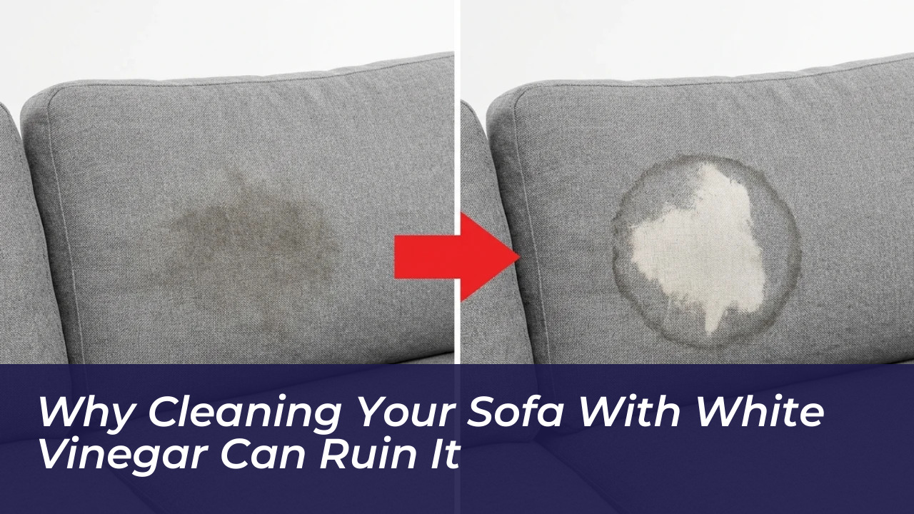 why cleaning your sofa with white vinegar can ruin it Rf0Y