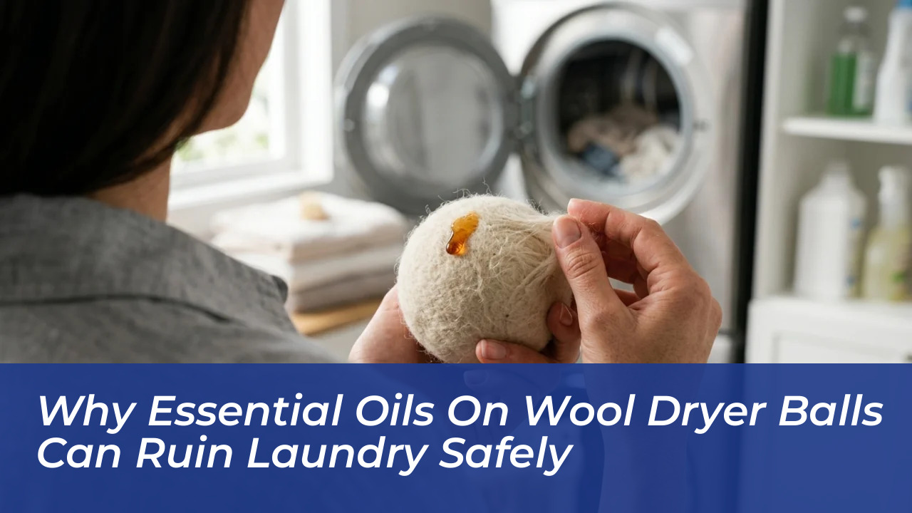 why essential oils on wool dryer balls can ruin laundry safely Yk4p