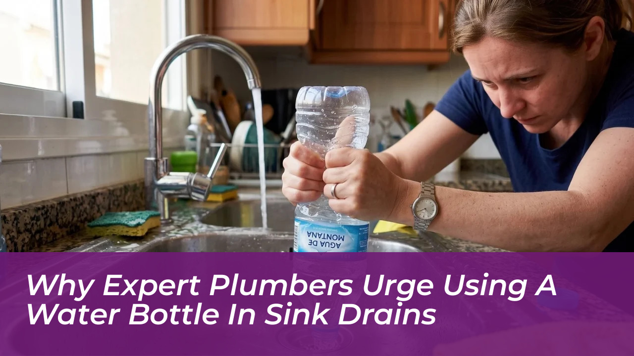 why expert plumbers urge using a water bottle in sink drains Y7Y3