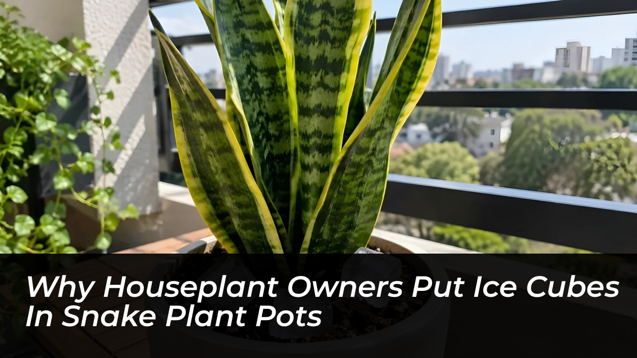 why houseplant owners put ice cubes in snake plant pots H1f3
