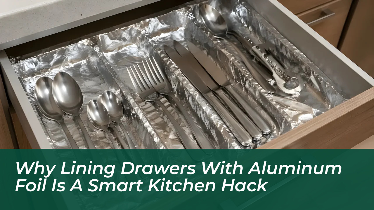 why lining drawers with aluminum foil is a smart kitchen hack i7PN