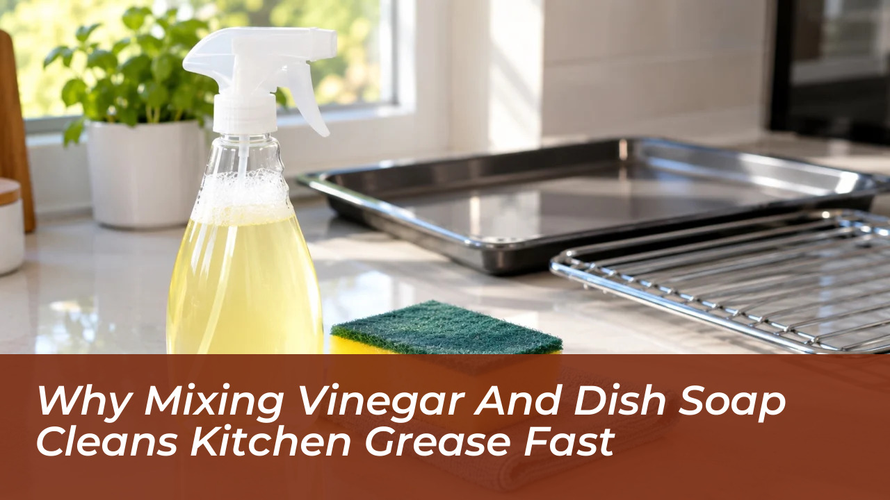 why mixing vinegar and dish soap cleans kitchen grease fast Q1IX
