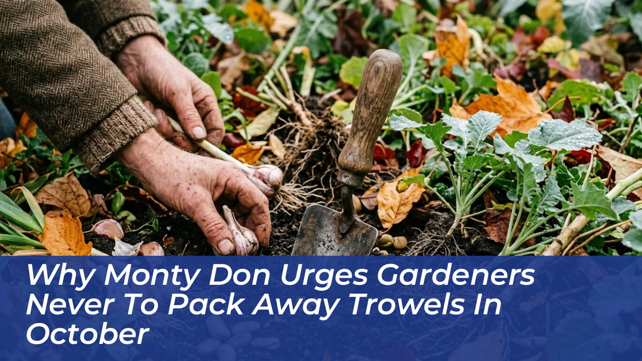 why monty don urges gardeners never to pack away trowels in october uFKJ