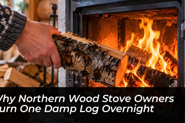 why northern wood stove owners burn one damp log overnight M5l1