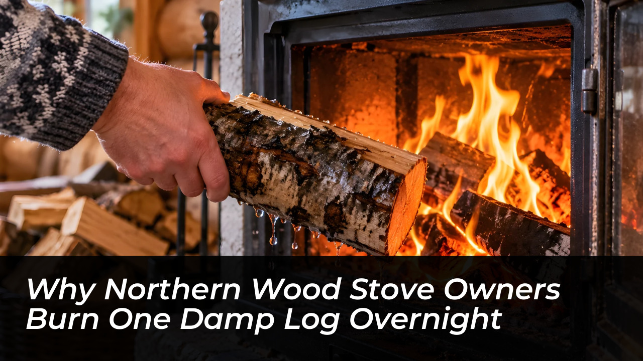 why northern wood stove owners burn one damp log overnight M5l1