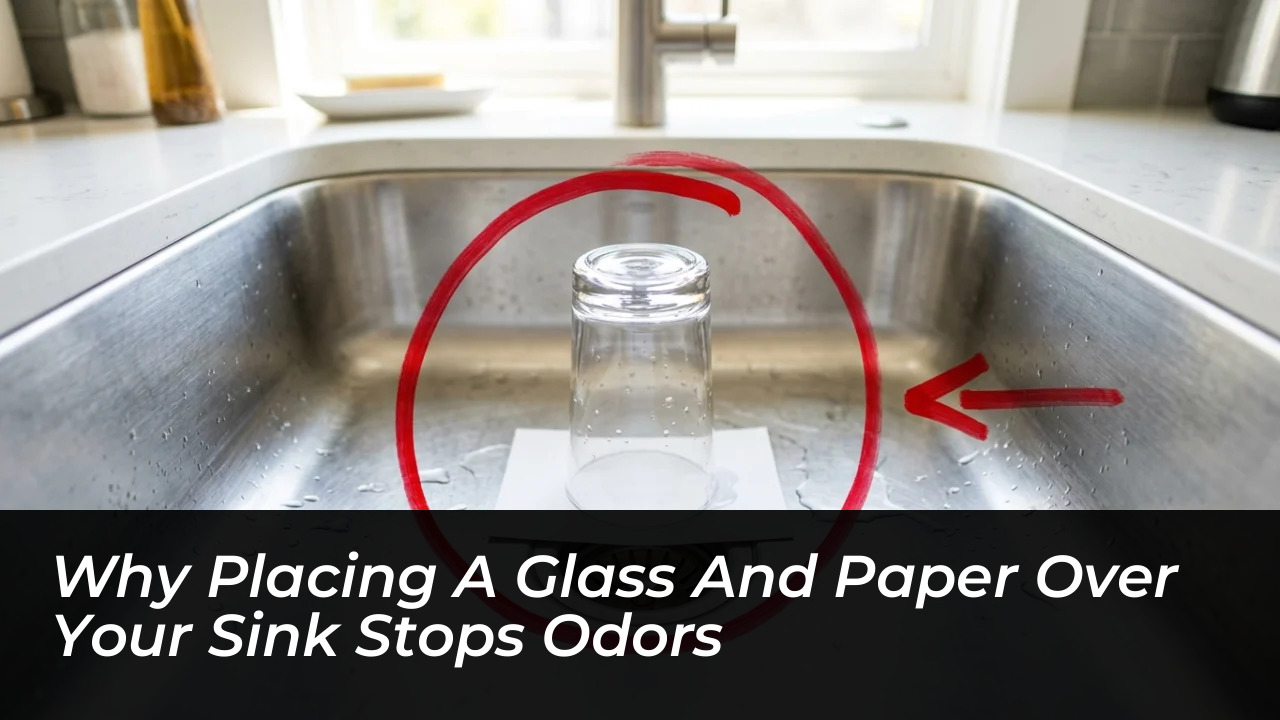 why placing a glass and paper over your sink stops odors vmAq