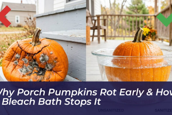 why porch pumpkins rot early how a bleach bath stops it wcUa