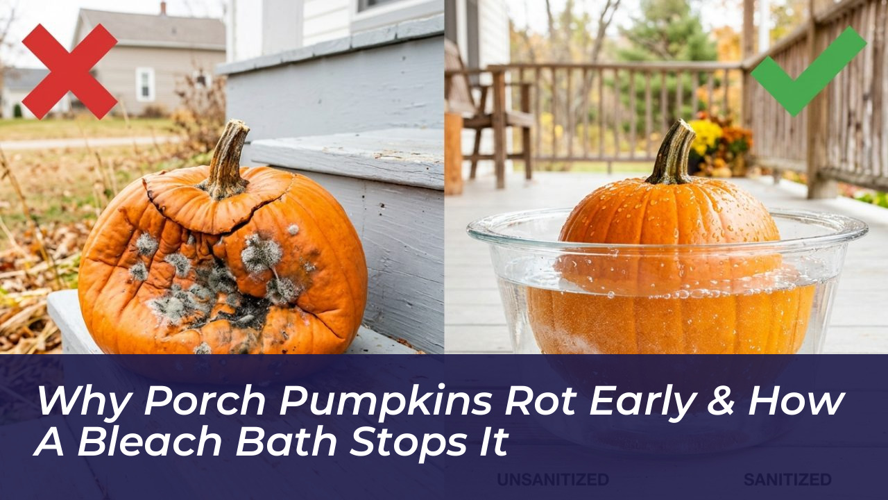 why porch pumpkins rot early how a bleach bath stops it wcUa