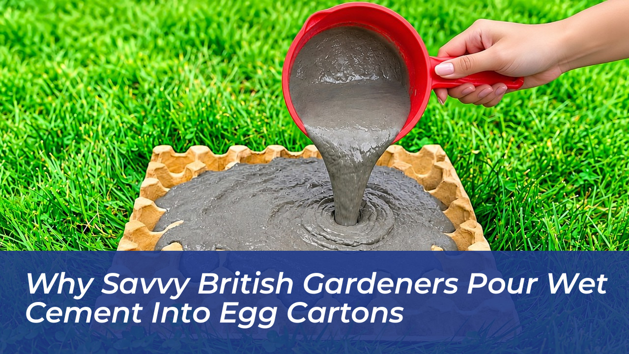 why savvy british gardeners pour wet cement into egg cartons Y3jP