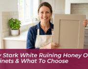 why stark white ruining honey oak cabinets what to choose Ge1f