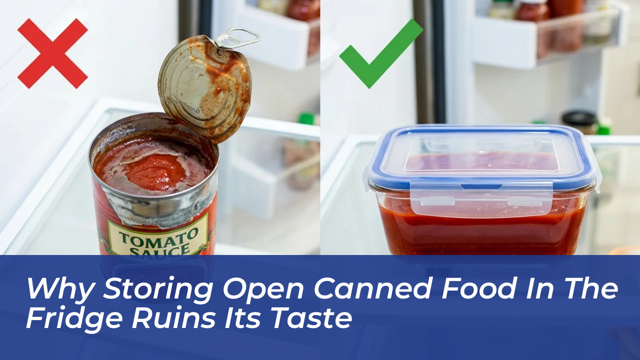 why storing open canned food in the fridge ruins its taste cLvJ