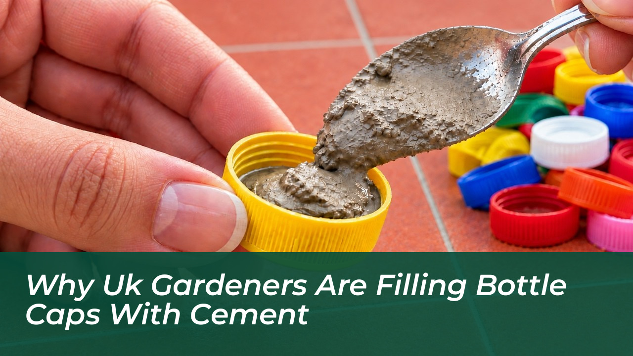 why uk gardeners are filling bottle caps with cement D6VJ