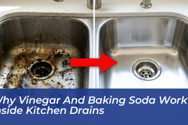 why vinegar and baking soda work inside kitchen drains ikNK