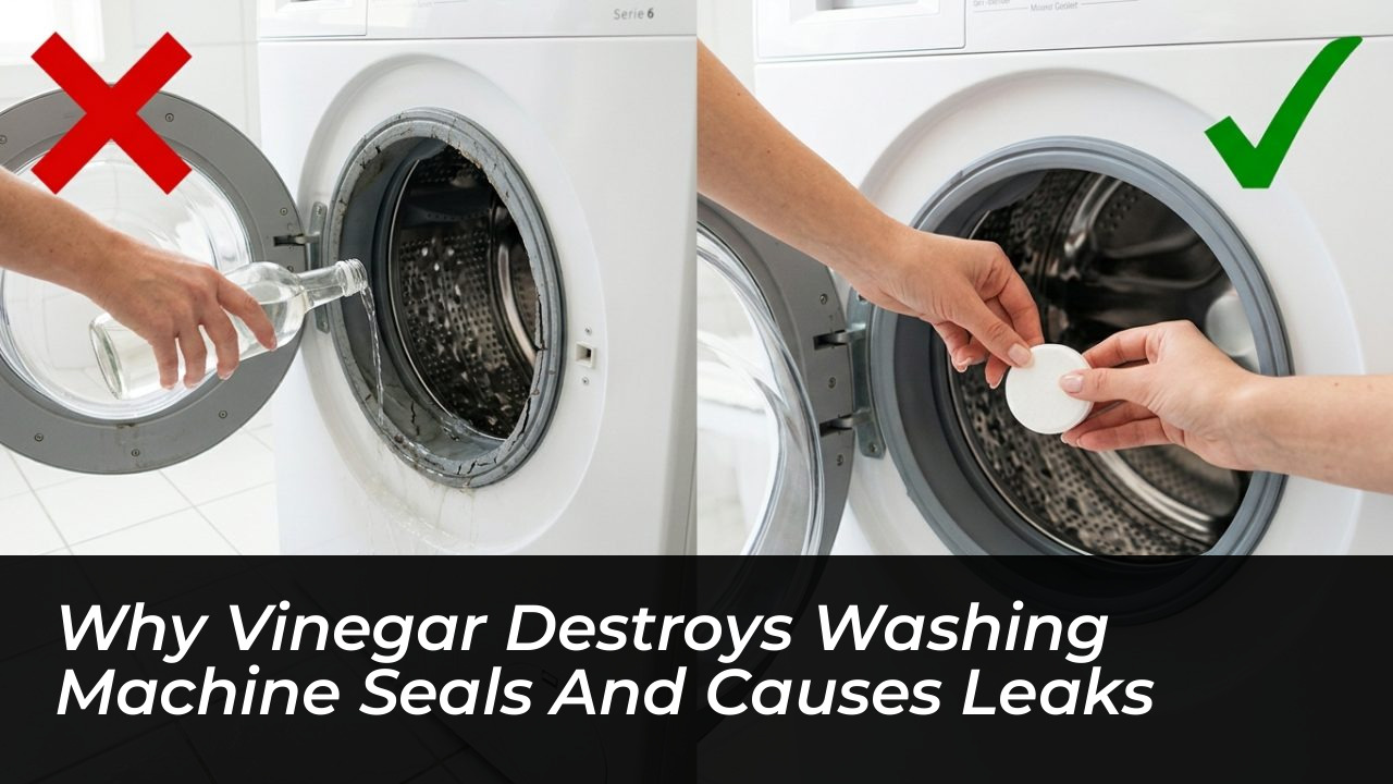 why vinegar destroys washing machine seals and causes leaks w5yw