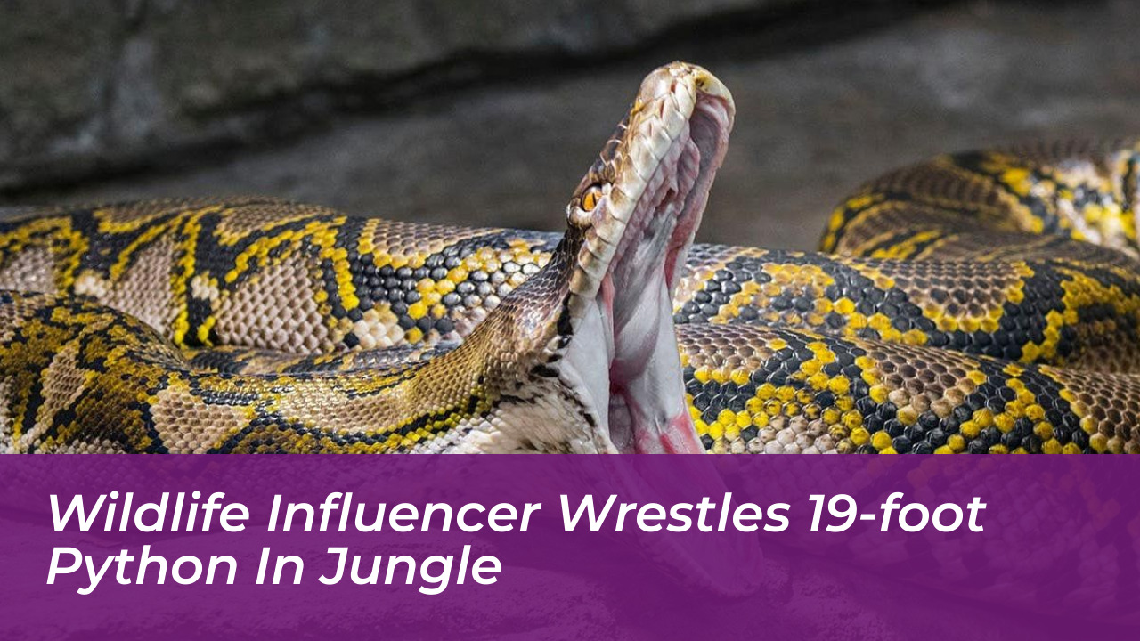 wildlife influencer wrestles 19 foot python in jungle 65Ek