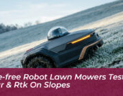 wire free robot lawn mowers tested lidar rtk on slopes tknz