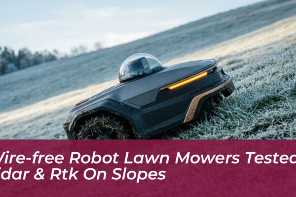 wire free robot lawn mowers tested lidar rtk on slopes tknz