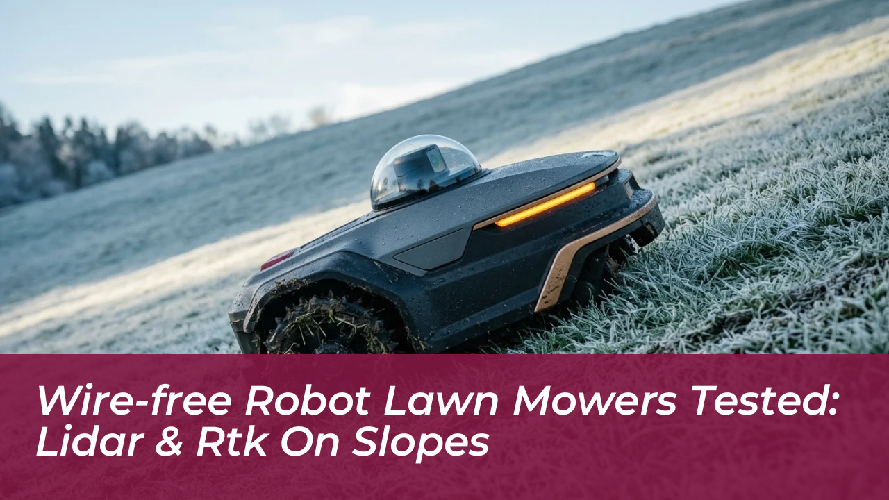 wire free robot lawn mowers tested lidar rtk on slopes tknz