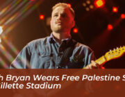 zach bryan wears free palestine shirt at gillette stadium MAwG
