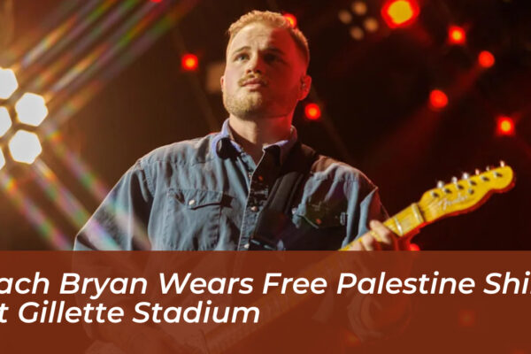 zach bryan wears free palestine shirt at gillette stadium MAwG