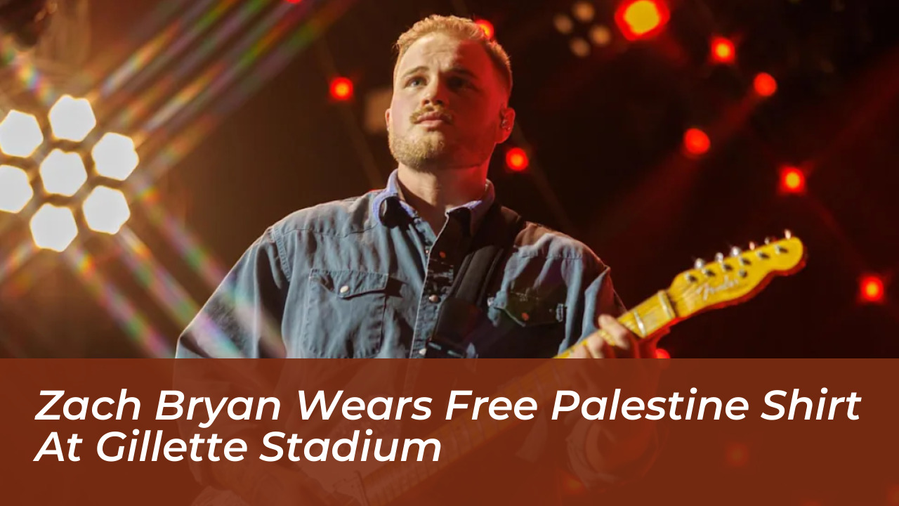 zach bryan wears free palestine shirt at gillette stadium MAwG